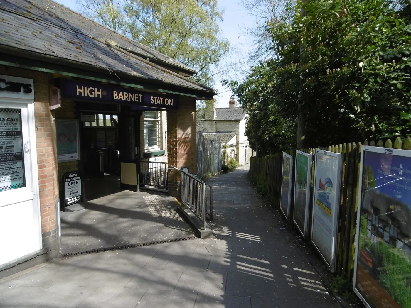 The entrance to High Barnet Underground station